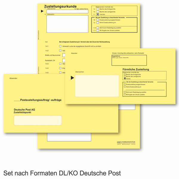 Set Nach Formaten Dl Ko Deutsche Post Ag Sets Nach Formaten Zustell Sets Zustellung Bs Behoerdenverlag De